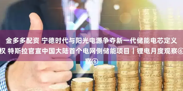 金多多配资 宁德时代与阳光电源争夺新一代储能电芯定义权 特斯拉官宣中国大陆首个电网侧储能项目｜锂电月度观察⑥