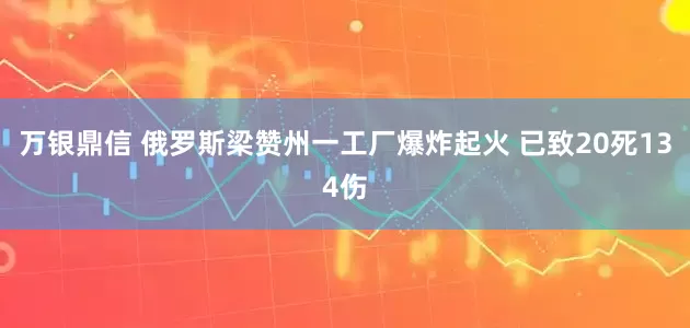 万银鼎信 俄罗斯梁赞州一工厂爆炸起火 已致20死134伤