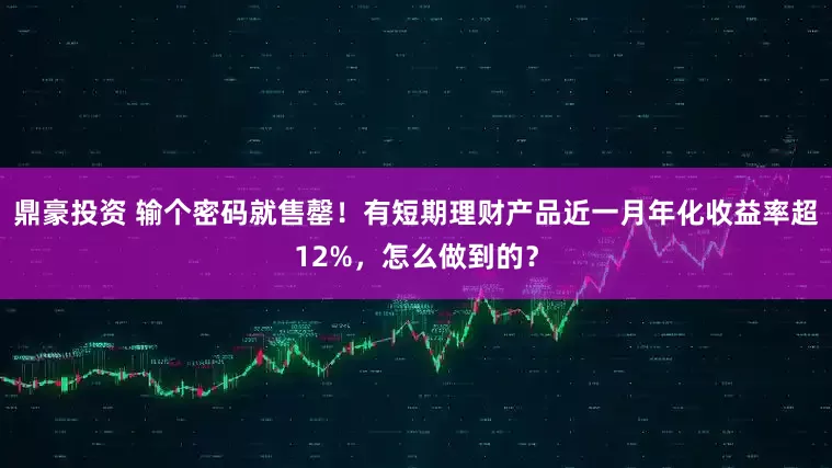 鼎豪投资 输个密码就售罄！有短期理财产品近一月年化收益率超12%，怎么做到的？