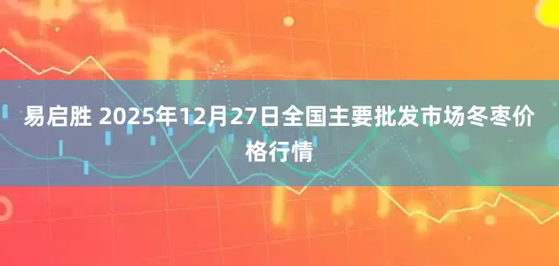 易启胜 2025年12月27日全国主要批发市场冬枣价格行情