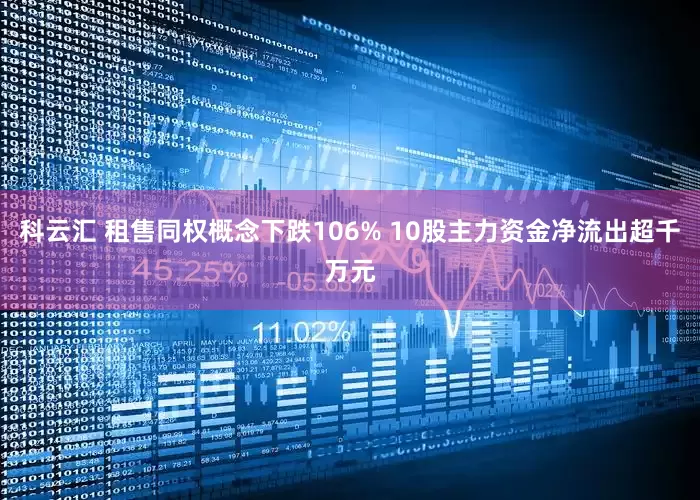 科云汇 租售同权概念下跌106% 10股主力资金净流出超千万元